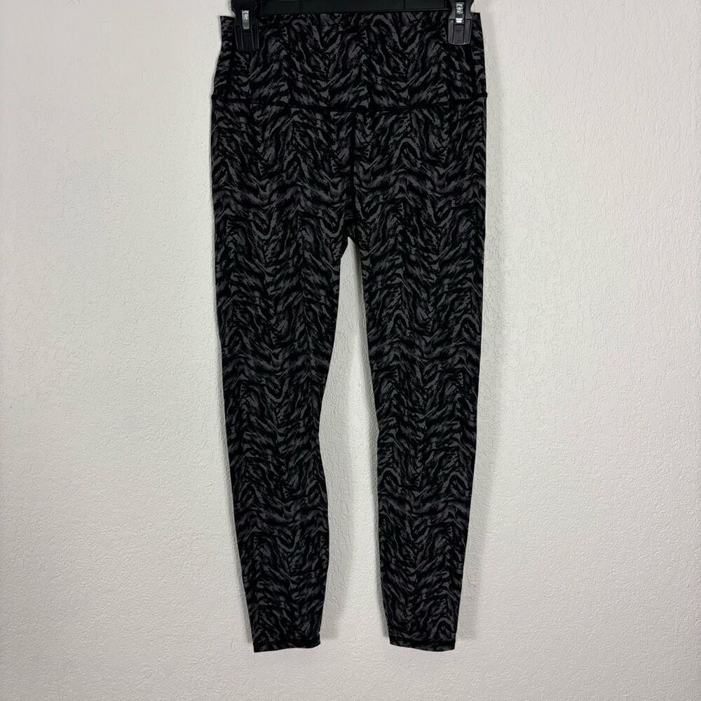 Varley Grey and‎ Black Patterned High Waisted Leggings